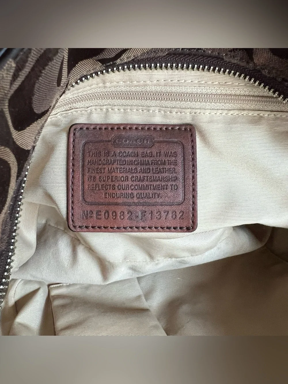 Coach Signature Brown Optic Signature Gallery Tote Shoulder Bag